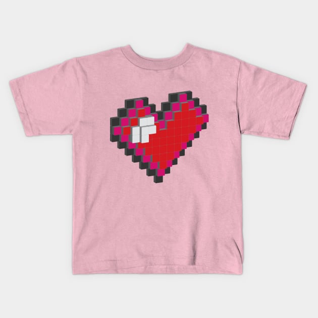 Video Gaming Heart Kids T-Shirt by LahayCreative2017
